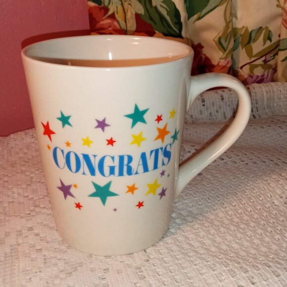 ENGAGEMENT AND CONGRADULATIONS COLORFUL KITCHEN COFFEE AND TEA LOT OF 2 MUGS - Picture 8 of 12